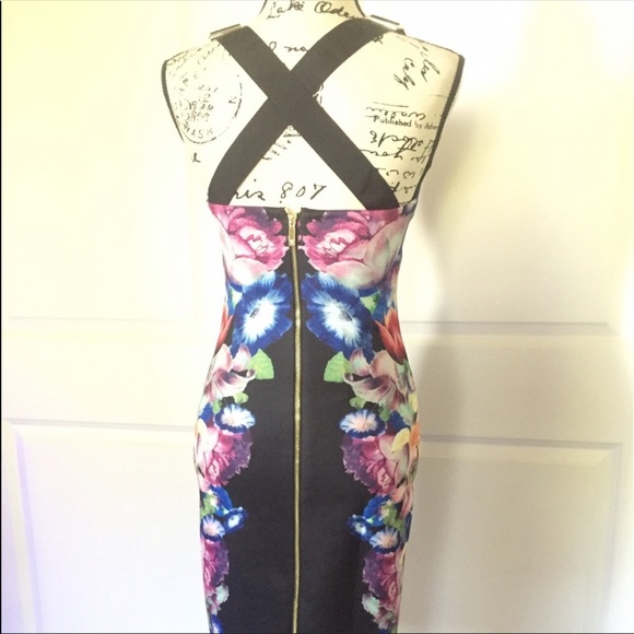 TED BAKER FITTED DRESS SIZE 1 - Picture 2 of 3